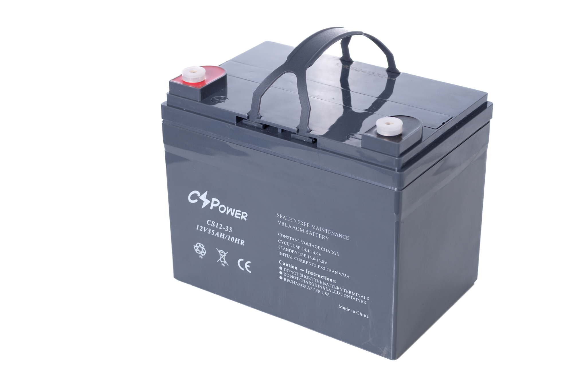 Акумуляторна батарея CS POWER CS12-35 AGM, 35Ah, 12V, 196x130x167мм, (CS12-35)